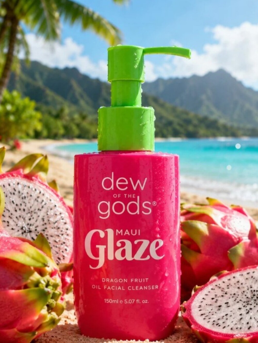 Dew Of The Gods - Maui Glaze Dragon Fruit Oil Facial Cleanser Full Size NWT